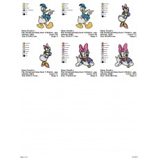 Package 3 Donald and Daisy Duck 04 Embroidery Design